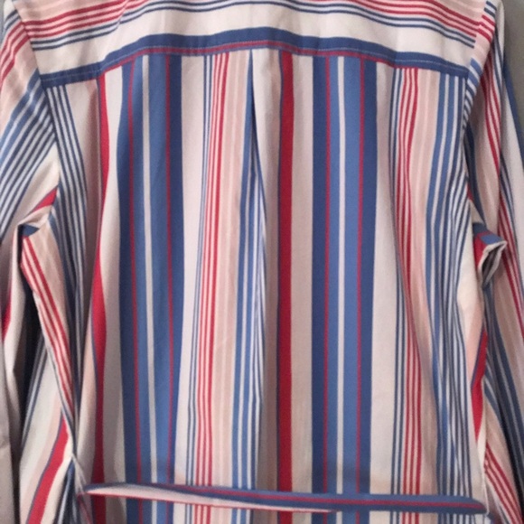 Button down Shirt Dress TOMMY HILFIGER Striped Belted Midi Dress XL Like new - Picture 4 of 16
